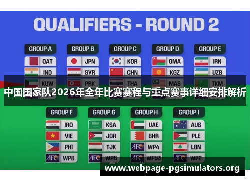 中国国家队2026年全年比赛赛程与重点赛事详细安排解析