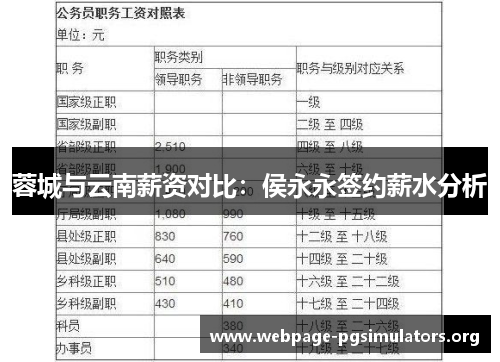 蓉城与云南薪资对比：侯永永签约薪水分析
